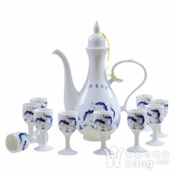 陶瓷酒具龙陶瓷酒具白色陶瓷酒具彩绘陶瓷酒具礼品